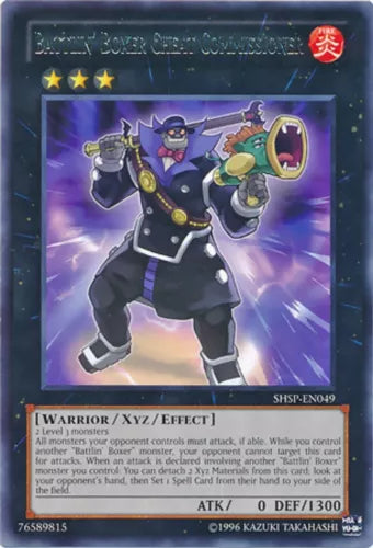 Battlin' Boxer Cheat Commissioner - SHSP-EN049 - Rare - Mixed Editions - YuGiOh