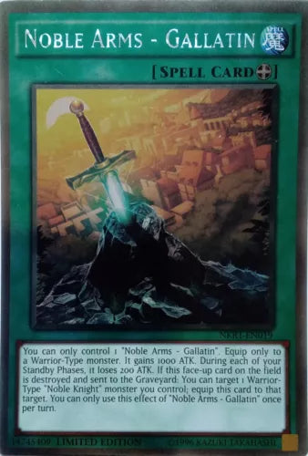Noble Arms - Gallatin - NKRT-EN019 - Platinum Rare - Limited Edition - YuGiOh
