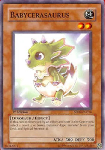 Babycerasaurus - SD09-EN016 - Common - 1st Edition - YuGiOh