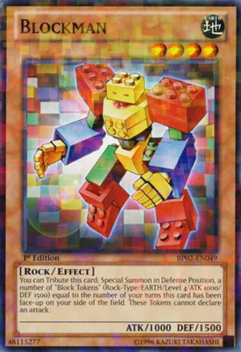 Blockman - BP02-EN049 - Mosaic Rare - 1st Edition - YuGiOh
