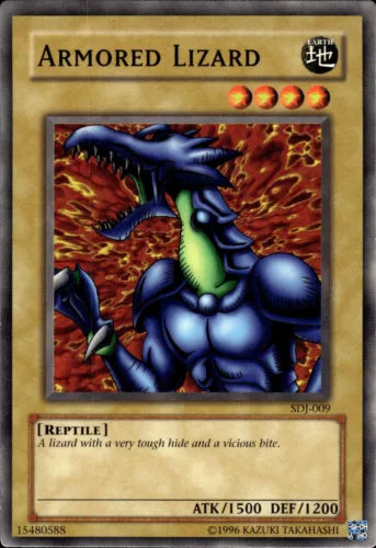 Armored Lizard - SDJ-009 - Common - Unlimited Edition - YuGiOh LP