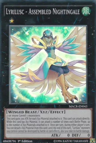 Lyrilusc - Assembled Nightingale - MACR-EN043 - Super Rare - 1st Edition YuGiOh