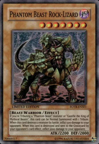 Phantom Beast Rock-Lizard - FOTB-ENSE1 - Super Rare - Limited Edition - YuGiOh