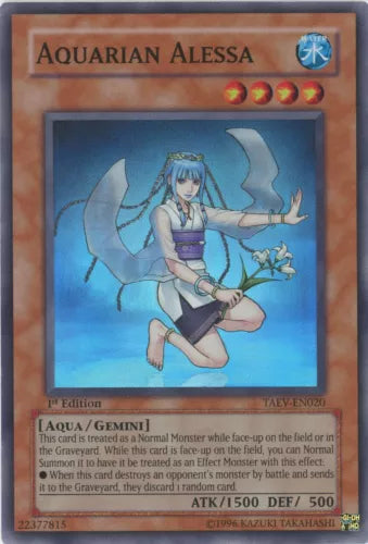 Aquarian Alessa - TAEV-EN020 - Super Rare - Unlimited Edition - YuGiOh