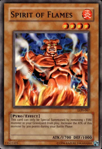Spirit of Flames - LON-067 - Common - Unlimited Edition - YuGiOh LP