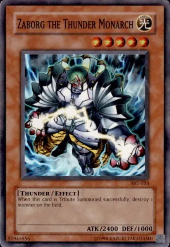 Zaborg the Thunder Monarch - AST-023 - Super Rare - Unlimited WORN