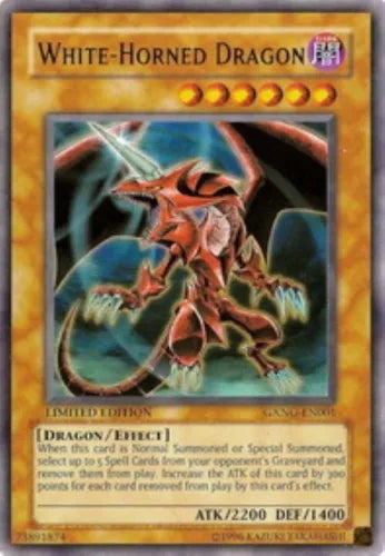 White-Horned Dragon - GXNG-EN001 - Ultra Rare - Limited Edition - YuGiOh
