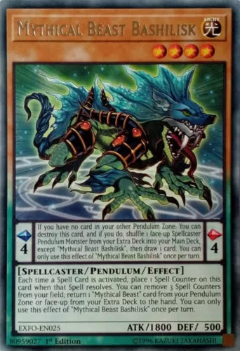 Mythical Beast Bashilisk - EXFO-EN025 - Rare - Mixed Editions - YuGiOh