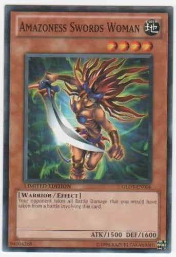 Amazoness Swords Woman - GLD3-EN006 - Common - Limited Edition - YuGiOh