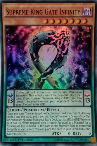 Supreme King Gate Infinity - MACR-EN018 - Super Rare - 1st Edition - YuGiOh