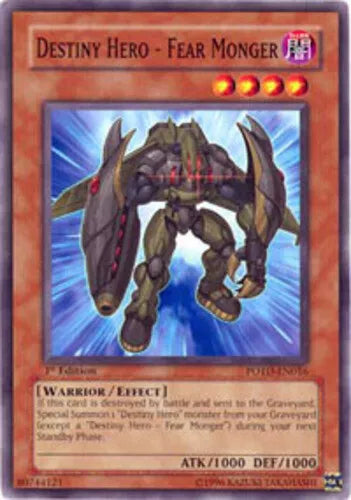 Destiny Hero - Fear Monger - POTD-EN016 - Common - 1st Edition - YuGiOh