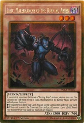 Libic, Malebranche of the Burning Abyss - PGL3-EN050 - Gold Rare - 1st Edition