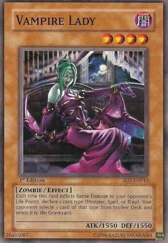 Vampire Lady - SD2-EN010 - Common - 1st Edition - YuGiOh LP