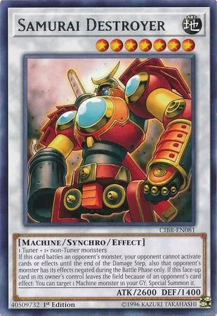 Samurai Destroyer - CIBR-EN081 - Rare - 1st Edition - YuGiOh
