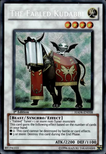 The Fabled Kudabbi - HA04-EN058 - Secret Rare - 1st Edition - YuGiOh