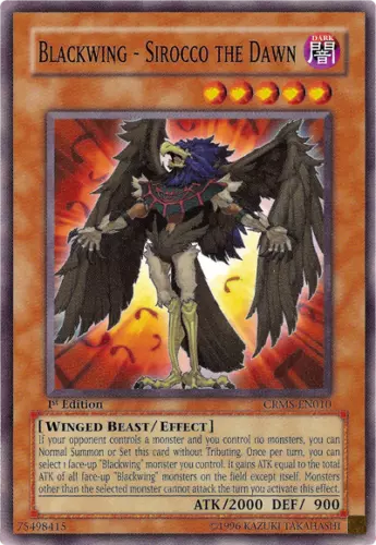 Blackwing - Sirocco the Dawn - CRMS-EN010 - Common - 1st Edition - YuGiOh