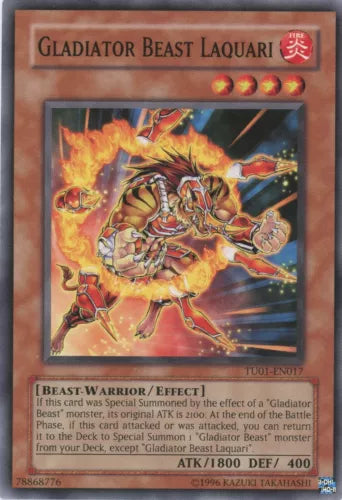 Gladiator Beast Laquari - TU01-EN017 - Common - Unlimited Edition - YuGiOh