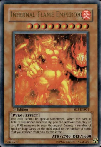 Infernal Flame Emperor - SD3-EN001 - Ultra Rare - 1st Edition - YuGiOh
