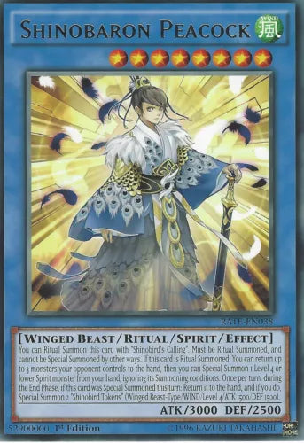 Shinobaron Peacock - RATE-EN038 - Rare - Mixed Editions - YuGiOh