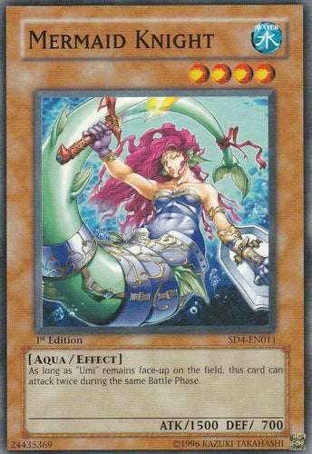 Mermaid Knight - SD4-EN011 - Common - 1st Edition - YuGiOh LP