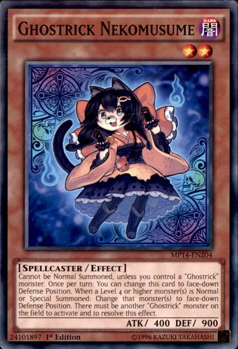 Ghostrick Nekomusume - MP14-EN204 - Common - 1st Edition - YuGiOh