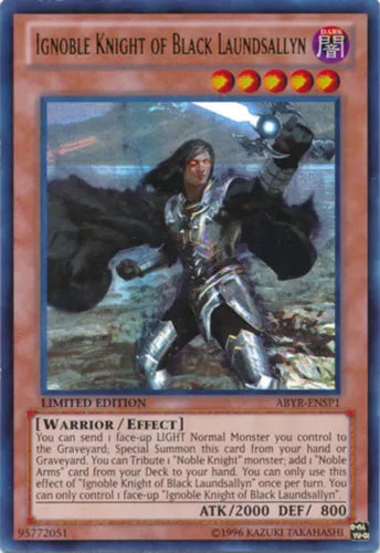 Ignoble Knight of Black Laundsallyn - ABYR-EN000 - Super Rare - Unl Edition