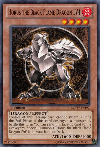 Horus the Black Flame Dragon LV4 - LCYW-EN197 - Common - UNL Edition - YuGiOh