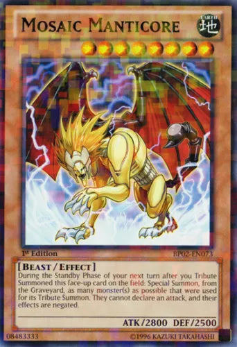 Mosaic Manticore - BP02-EN073 - Mosaic Rare - 1st Edition - YuGiOh