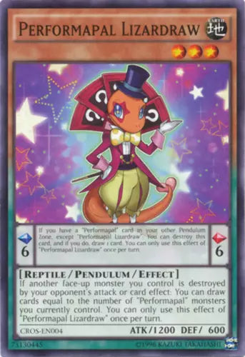 Performapal Lizardraw - CROS-EN004 - Common - Unlimited Edition - YuGiOh