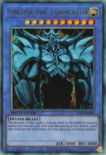 Obelisk the Tormentor - LC01-EN001 - Ultra Rare - Limited Edition - YuGiOh