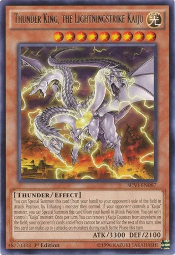 Thunder King, the Lightningstrike Kaiju - SHVI-EN087 - Rare - 1st Ed - YuGiOh