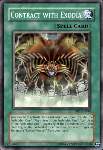 Contract with Exodia - DR1-EN193 - Common - Unlimited Edition - YuGiOh
