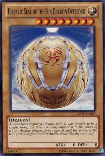 Hieratic Seal of the Sun Dragon Overlord - GAOV-EN002 - Common - Mixed Editions