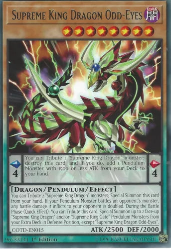 Supreme King Dragon Odd-Eyes - COTD-EN015 - Rare - 1st Edition - YuGiOh