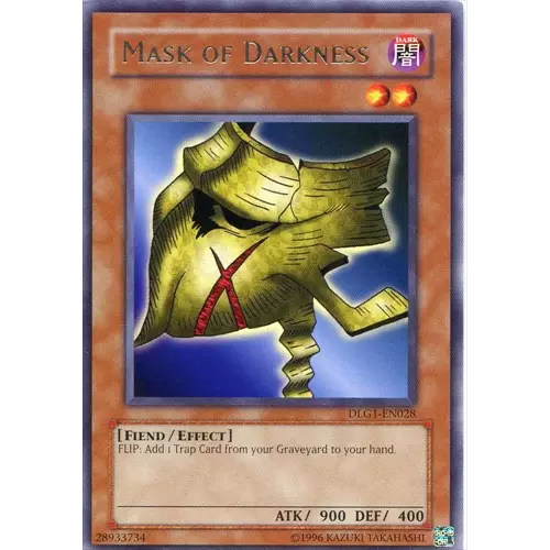 Mask of Darkness - DLG1-EN028 - Rare - Unlimited Edition - YuGiOh