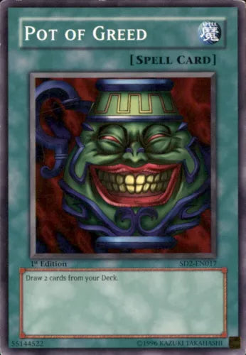 Pot of Greed - SD2-EN017 - Common - 1st Edition - YuGiOh LP