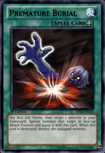 Premature Burial - BP02-EN135 - Rare - 1st Edition - YuGiOh