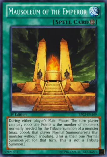 Mausoleum of the Emperor - BP02-EN149 - Mosaic Rare - 1st Edition - YuGiOh