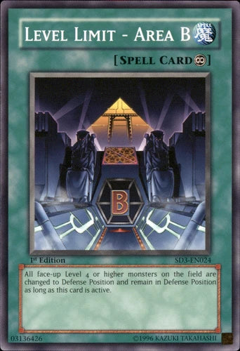 Level Limit - Area B - SD3-EN024 - Common - 1st Edition - YuGiOh