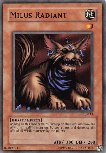 Milus Radiant - SDJ-014 - Common - Unlimited Edition - YuGiOh LP