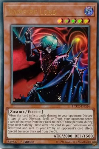 Vampire Lord - LCKC-EN024 - Ultra Rare - 1st Edition - YuGiOh