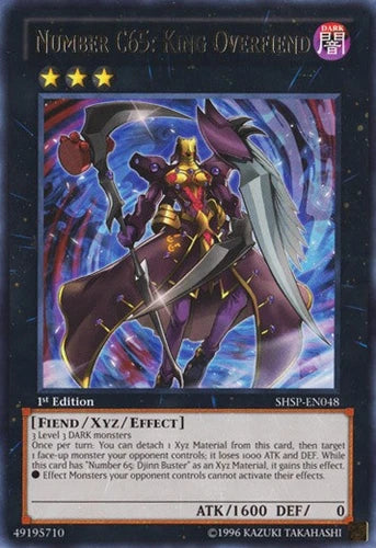Number C65: King Overfiend - SHSP-EN048 - Rare - Mixed Editions - YuGiOh