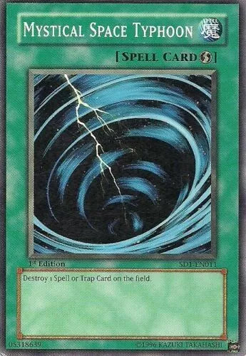 Mystical Space Typhoon SD1 - SD1-EN011 - Common - 1st Edition - YuGiOh LP