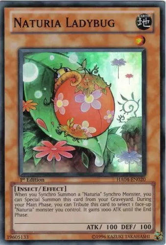 Naturia Ladybug - HA04-EN020 - Super Rare - Mixed Editions - YuGiOh