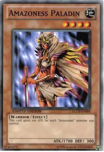 Amazoness Paladin - GLD3-EN004 - Common - Limited Edition - YuGiOh