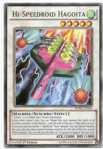 Hi-Speedroid Hagoita - BOSH-EN049 - Rare - 1st Edition - YuGiOh