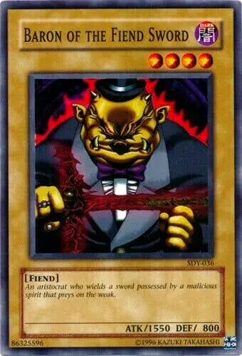 Baron of the Fiend Sword - SDY-036 - Common - Unlimited Edition - YuGiOh LP