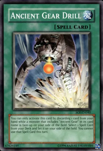 Ancient Gear Drill - SOI-EN040 - Common - Mixed Editions - YuGiOh