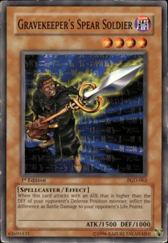 Gravekeeper's Spear Soldier - PGD-062 - Common - Mixed Editions - YuGiOh LP