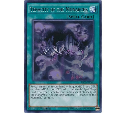 Tenacity of the Monarchs - SECE-EN061 - Rare - Unlimited Edition - YuGiOh